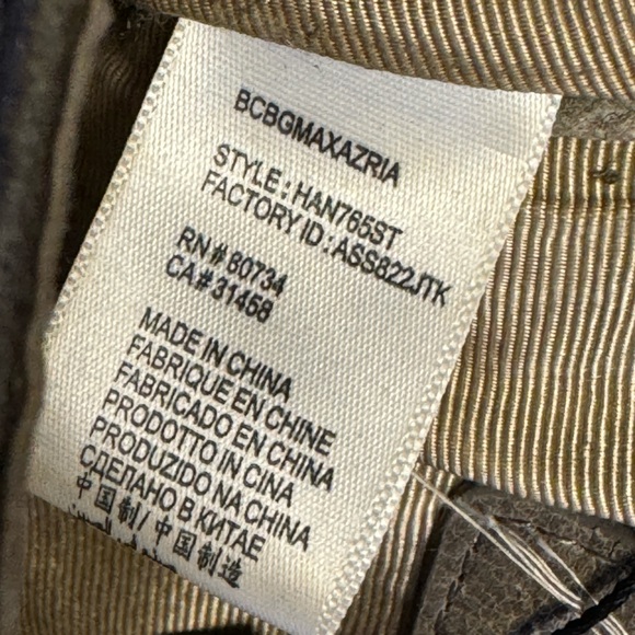 BCBGMAXAZRIA, Wristlet or Clutch, Leather Studded Purse, Taupe, - Picture 4 of 16